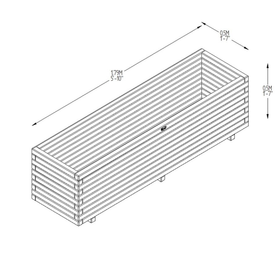 Homebase Garden Planters | Forest Garden Wooden Lomello Planter