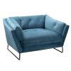 Homebase Chairs | The Snuggler Button Chair - Aegean Blue