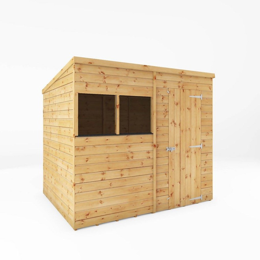 Homebase Garden Sheds | Mercia 8Ft X 6Ft Premium Shiplap Pent Shed - Including Installation