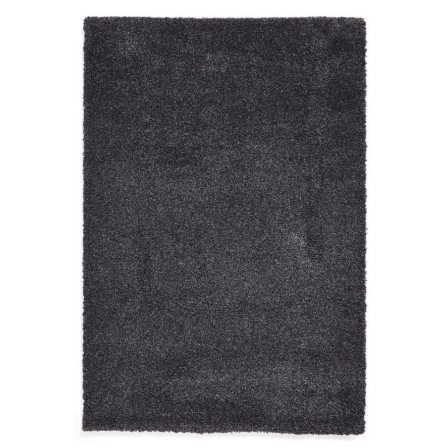 Homebase Storage & Home Deals | Ozzy Plain Shaggy Rug - Charcoal - 80X150Cm