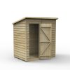 Homebase Garden Sheds | Forest 6X4 4Life Overlap Pent Shed - No Window (Home Delivery)