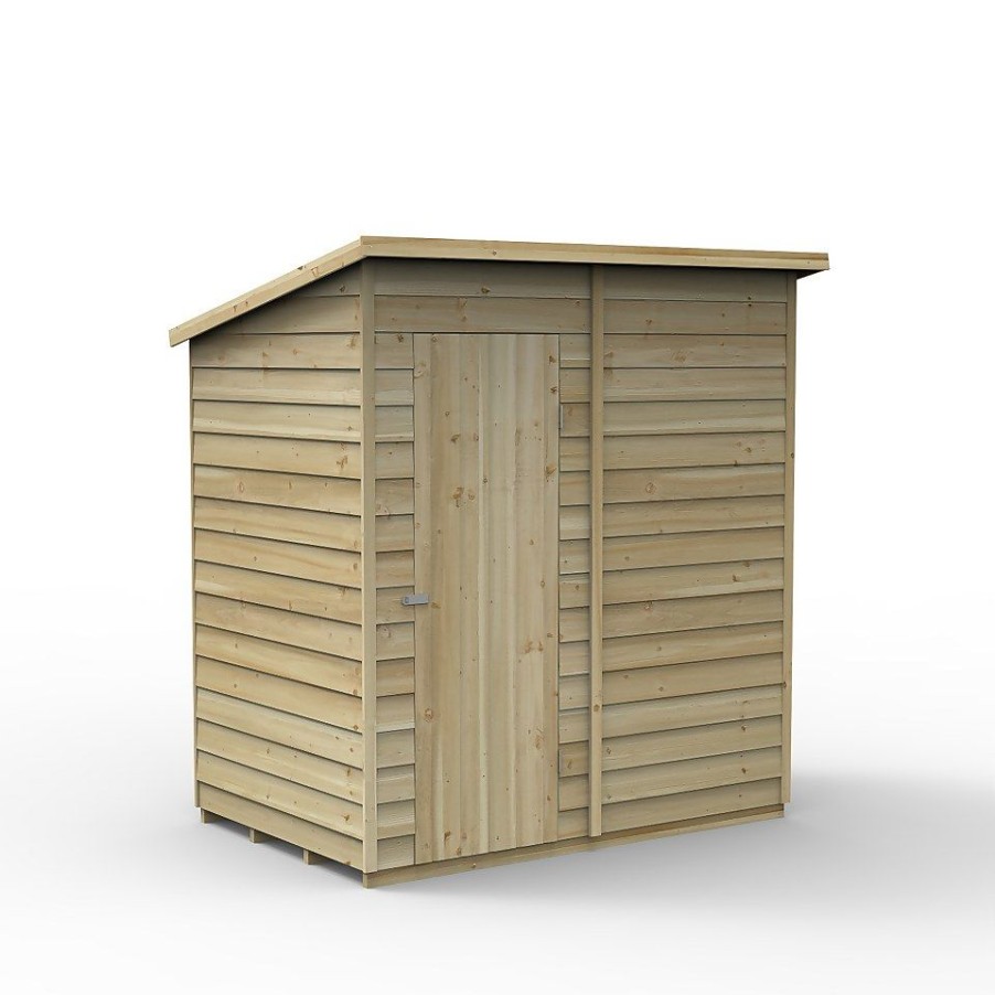 Homebase Garden Sheds | Forest 6X4 4Life Overlap Pent Shed - No Window (Home Delivery)