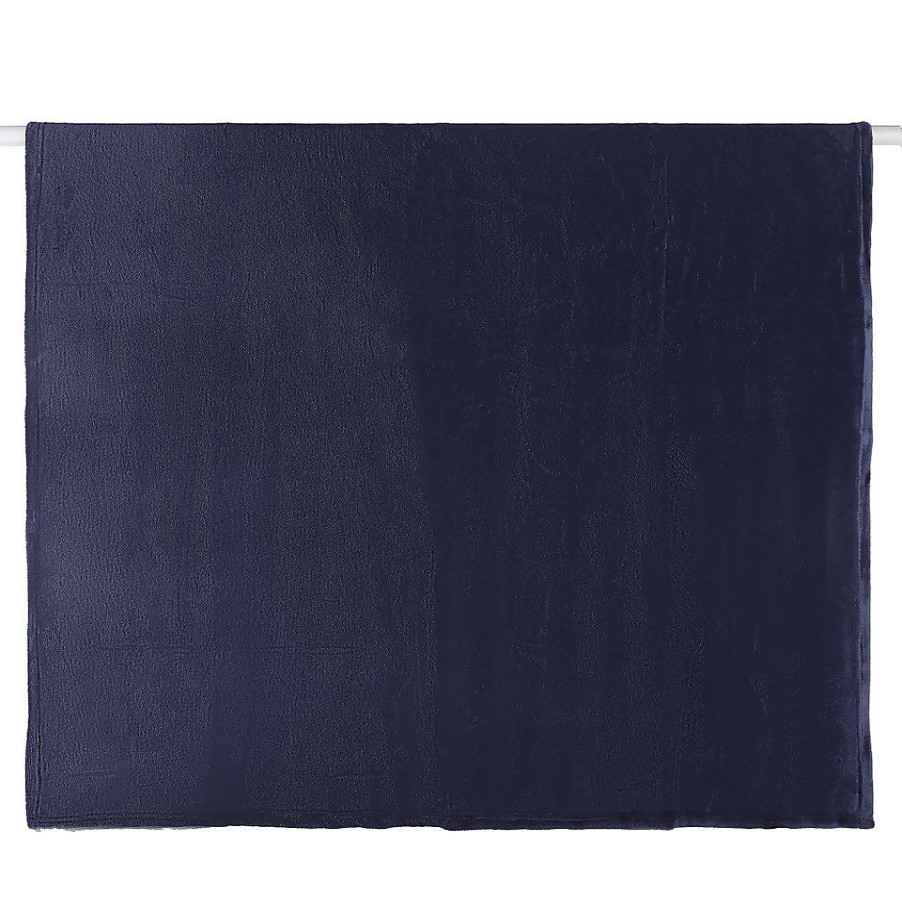 Homebase Bedspreads And Throws | Fleece Throw - 120X150Cm - Navy