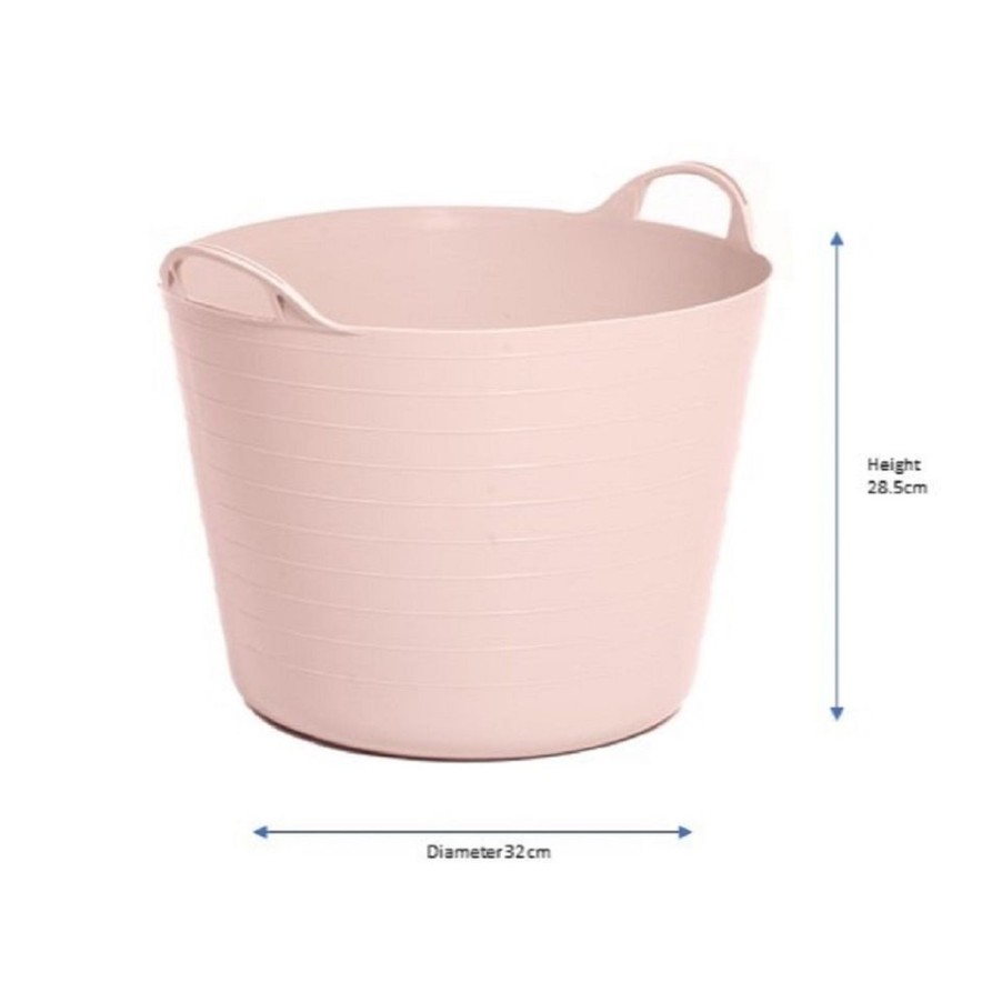 Homebase Storage Containers | Strata Tuff Tub - 14L - Blush Pink