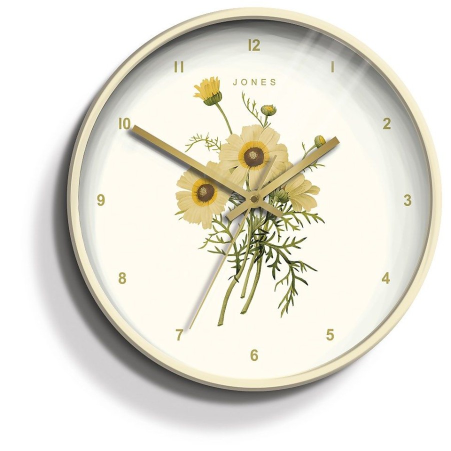 Homebase Clocks | Jones Botanical Daisy Clock - Cream