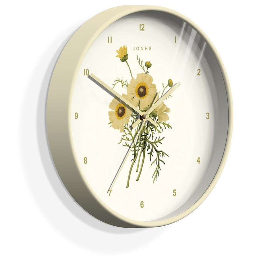 Homebase Clocks | Jones Botanical Daisy Clock - Cream