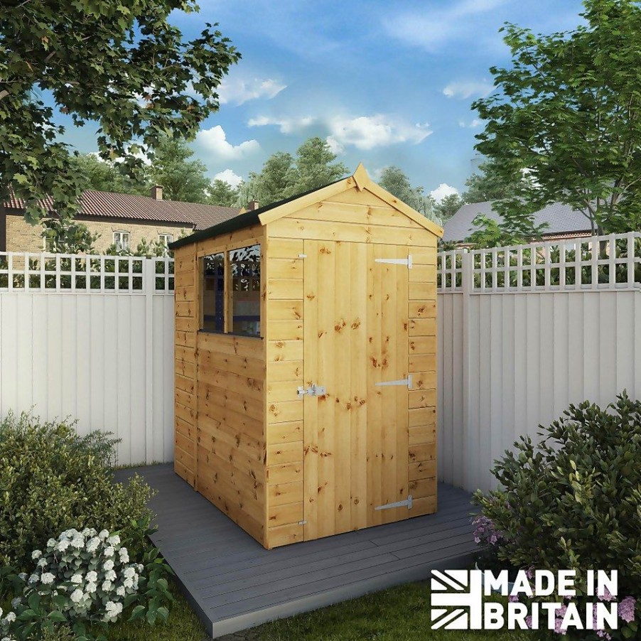 Homebase Garden Sheds | Mercia 6Ft X 4Ft Premium Shiplap Apex Shed - Including Installation