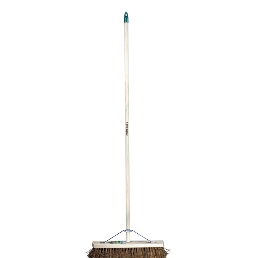 Homebase Garden Hand Tools | Homebase Stiff Bassine Wooden Broom 45Cm