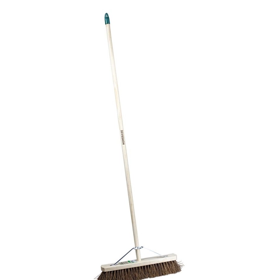 Homebase Garden Hand Tools | Homebase Stiff Bassine Wooden Broom 45Cm