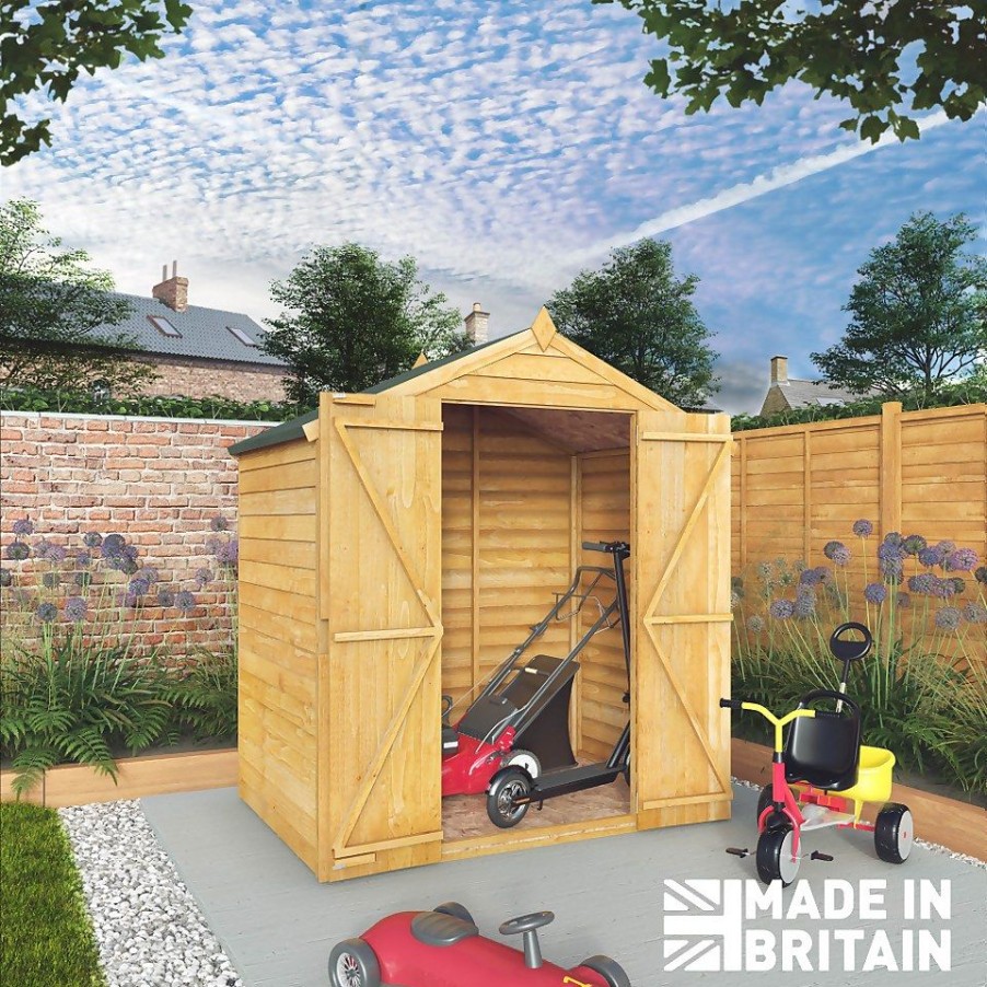 Homebase Garden Sheds | Mercia 4 X 6Ft Overlap Apex Windowless Shed - Incl. Installation