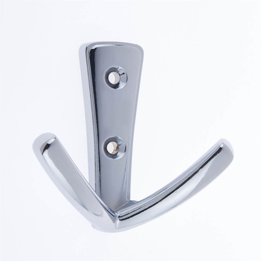 Homebase Hallway Furniture | Modern Twin Hook - Chrome