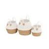 Homebase Storage Containers | White Rope Baskets - Set Of 3