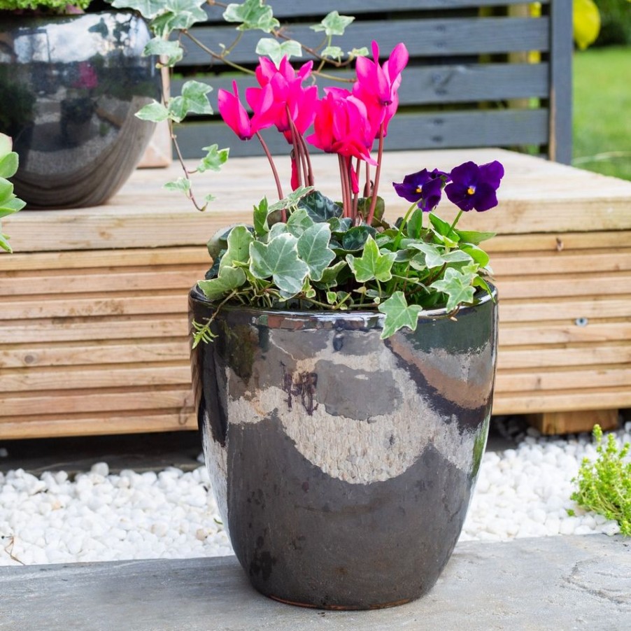 Homebase Plant Pots | Chiswick Egg Plant Pot - Mirror - 20Cm