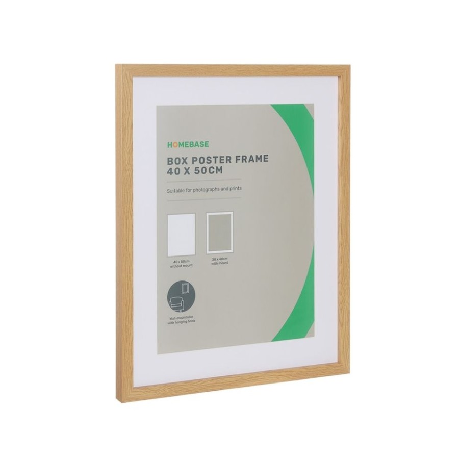 Homebase Photo Frames | Box Poster Frame - 40X50Cm - Oak