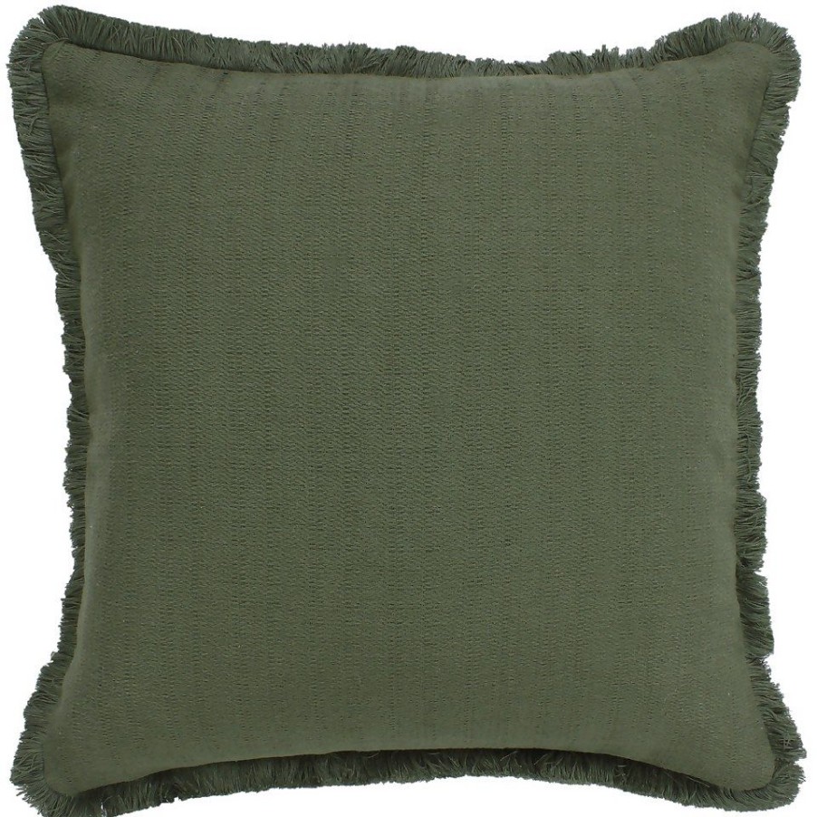 Homebase Cushions | Woven Stonewashed Cushion - Green