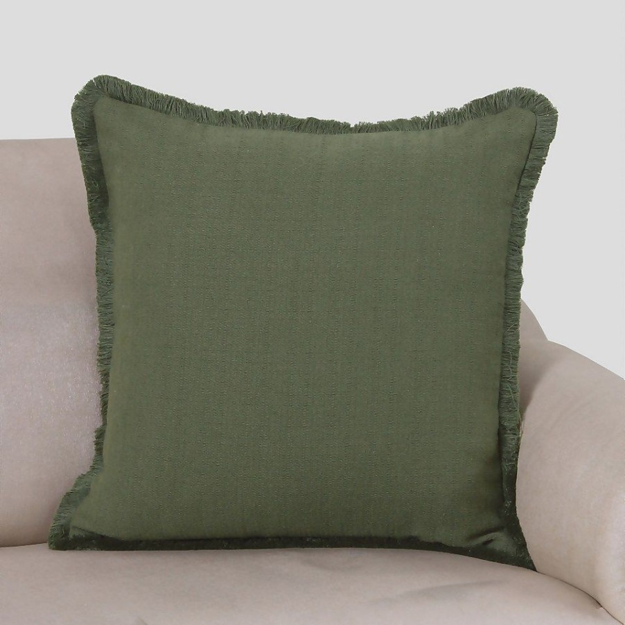 Homebase Cushions | Woven Stonewashed Cushion - Green