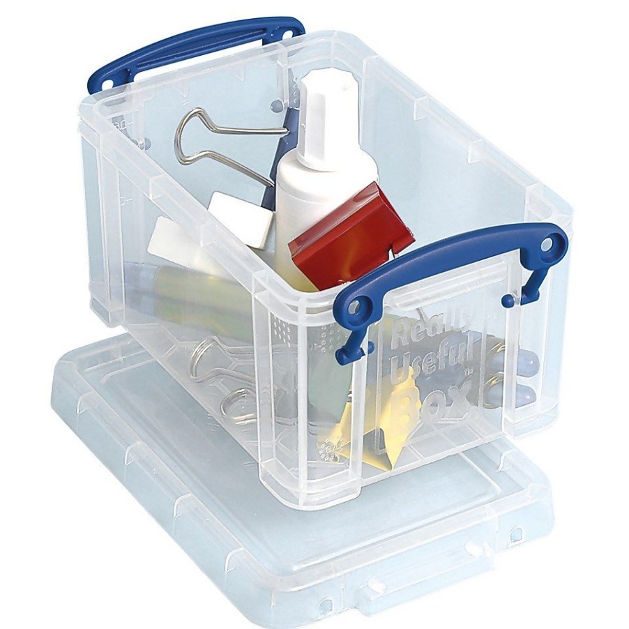 Homebase Storage Containers | Really Useful Storage Box - 0.7L - Clear