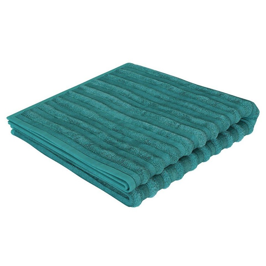 Homebase Bath Towels & Mats | Homebase Edit Ribbed Bath Towel - Forest - 70X140Cm