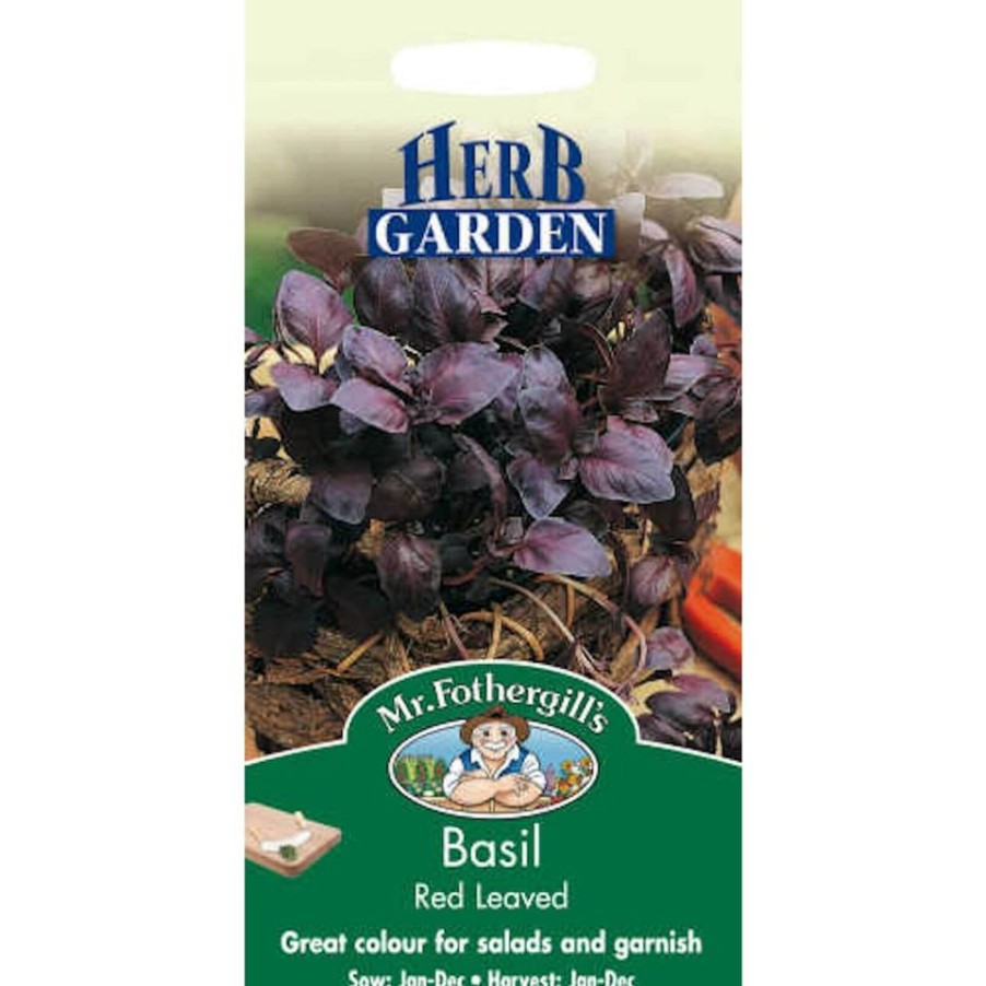 Homebase Seeds | Mr. Fothergill'S Basil Red Leaved (Ocimum Basilicum) Seeds