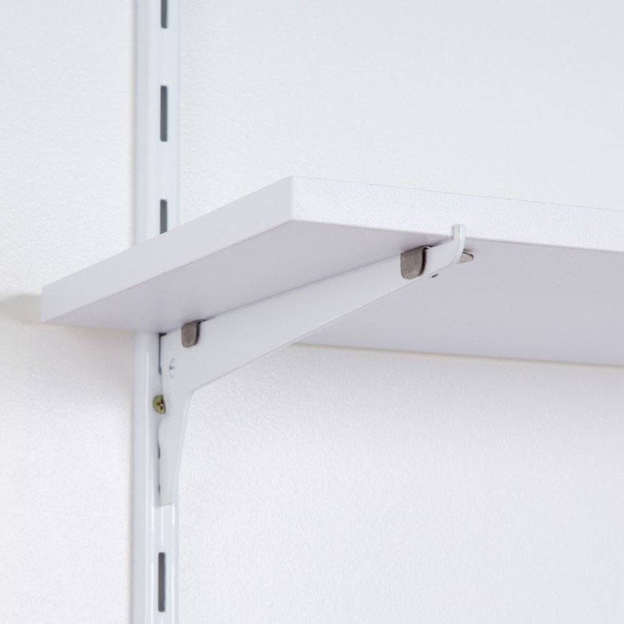 Homebase Shelving Brackets | Single Slot Upright - White - 500Mm