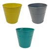 Homebase Plant Pots | Ribbed Planter (3 Colour Mix) - 18Cm