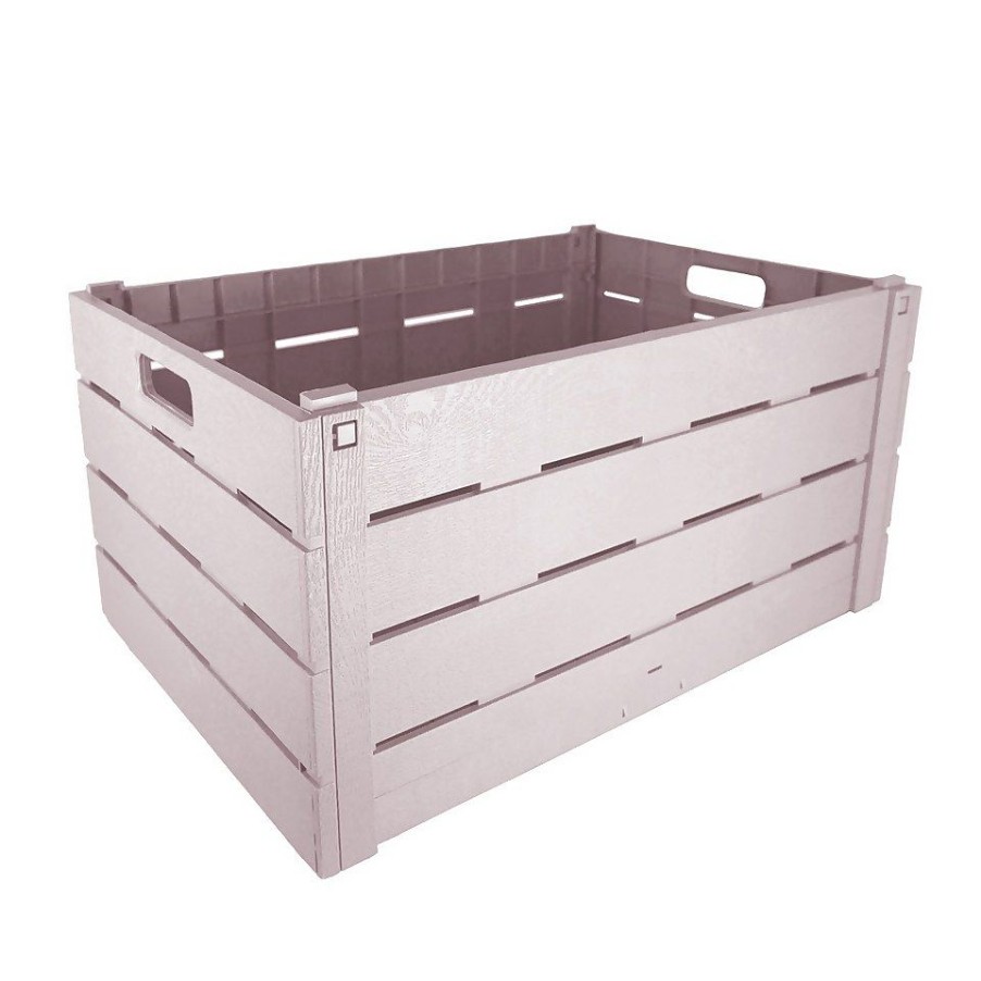 Homebase Storage Containers | Strata Folding Crate - Blush Pink