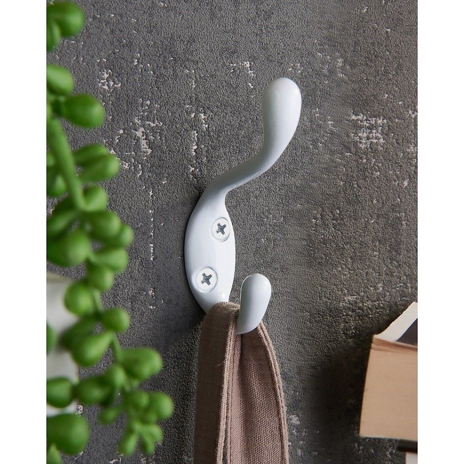 Homebase Hallway Furniture | Basic Coat Hook - White