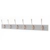 Homebase Hallway Furniture | 6 Victorian Satin Nickel Hooks On Dove Bloc Board