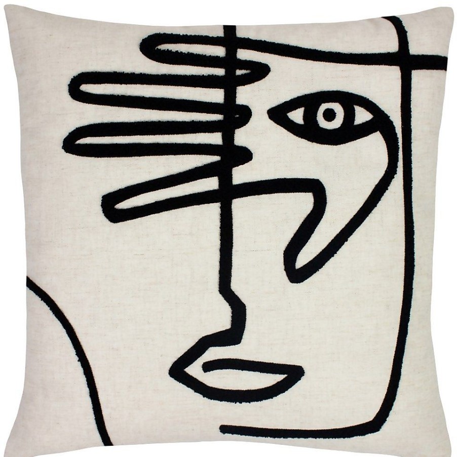 Homebase Cushions | Abstract Face Cushion - 43X43Cm