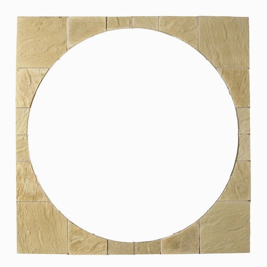 Homebase Paving Stones & Slabs | Stylish Stone Chantry Circle Squaring Off Kit 2.4M - Gold