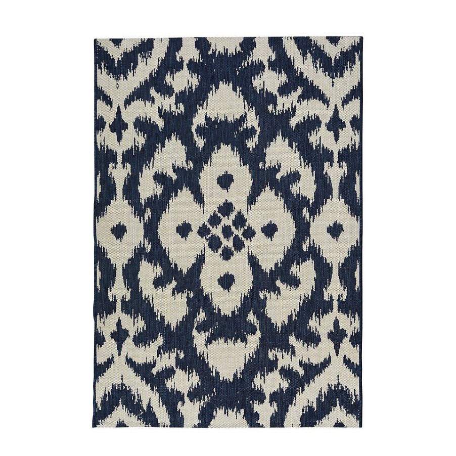 Homebase Rugs | Indoor Outdoor Ikat Rug - Navy - 120X170Cm