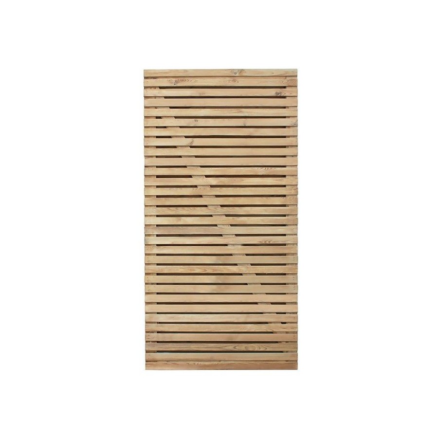 Homebase Garden Fencing | Double Slatted Gate 6Ft (1.83M High) (Home Delivery)