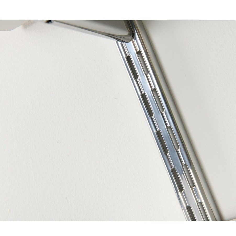 Homebase Shelving Brackets | Twin Slot Shelving Kit - 1981Mm Krome Twinslot And 368Mm Brackets - Chrome Effect