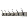 Homebase Hallway Furniture | 6 Black Wire Hook On Light Grey Ash Board