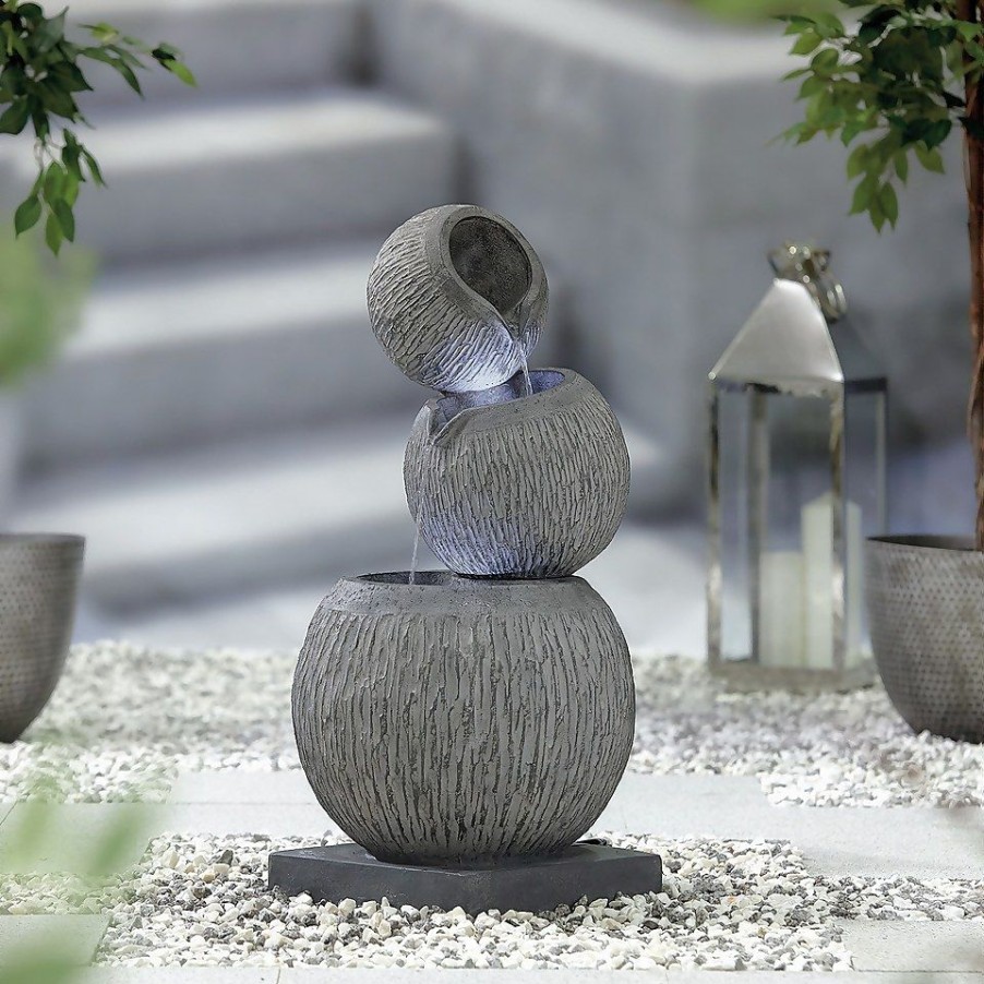 Homebase Water Features | Stylish Fountain Illusion Falls Water Feature With Leds