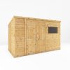 Homebase Garden Sheds | Mercia 12Ft X 8Ft Premium Shiplap Pent Shed - Including Installation