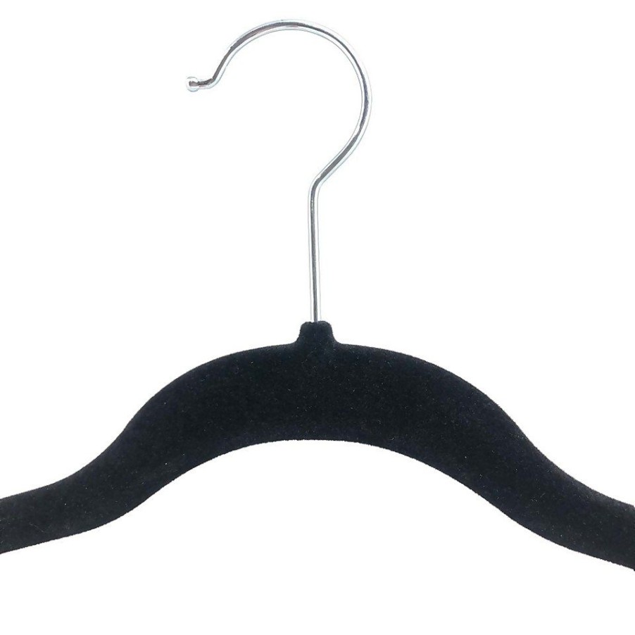 Homebase Clothes Storage | Single Black Velvet Trouser Hanger