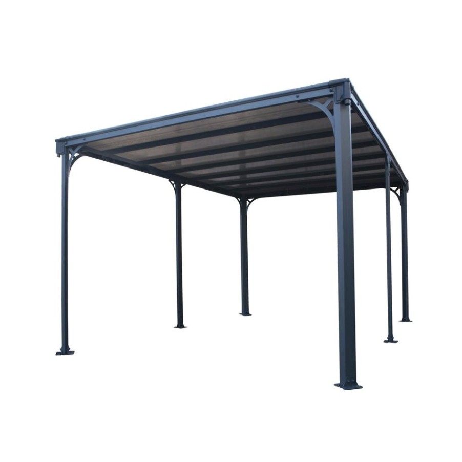 Homebase Gazebos & Marquees | Palram - Canopia Milano 4300 Garden Gazebo Grey Bronze