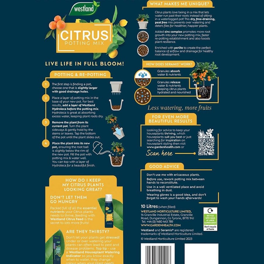 Homebase Compost | Westland Peat Free Citrus Potting Mix - 10L