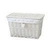 Homebase Storage Containers | White Willow Lined Medium Storage Basket