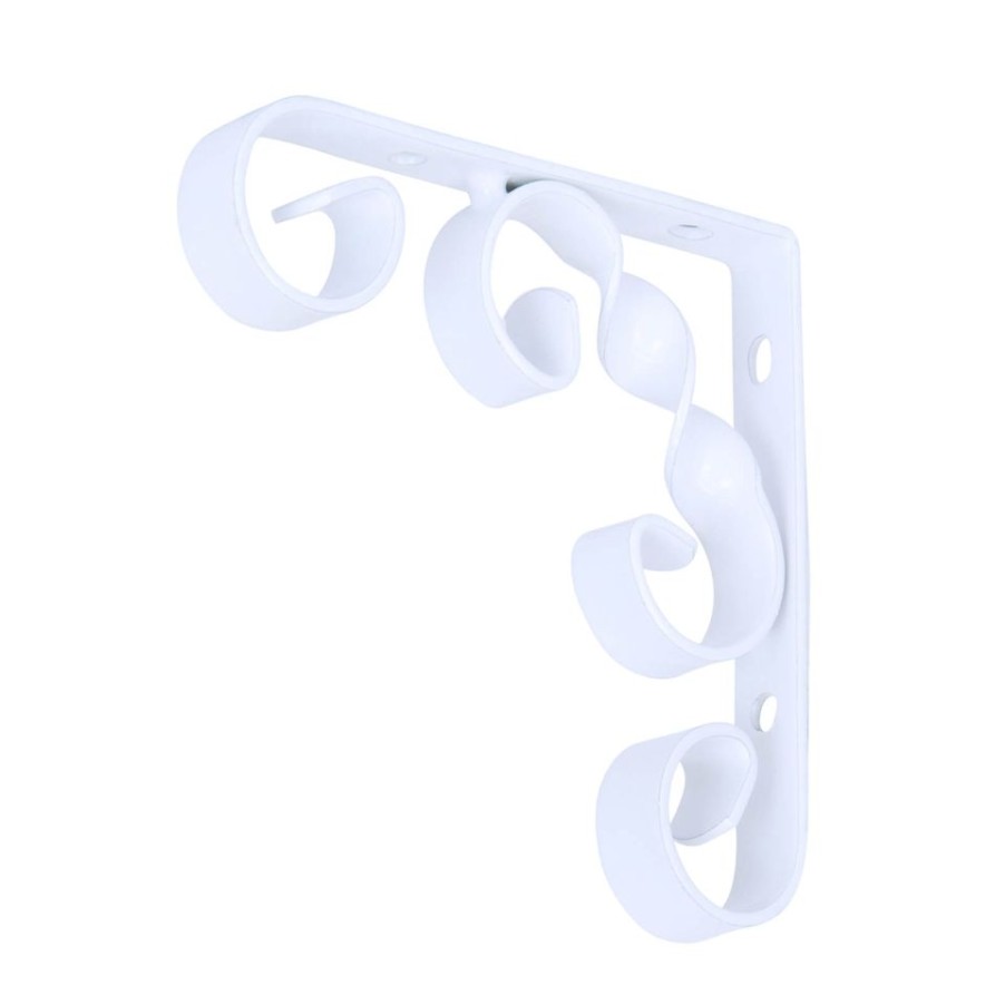 Homebase Shelving Brackets | Scroll Bracket - White - 100X100Mm