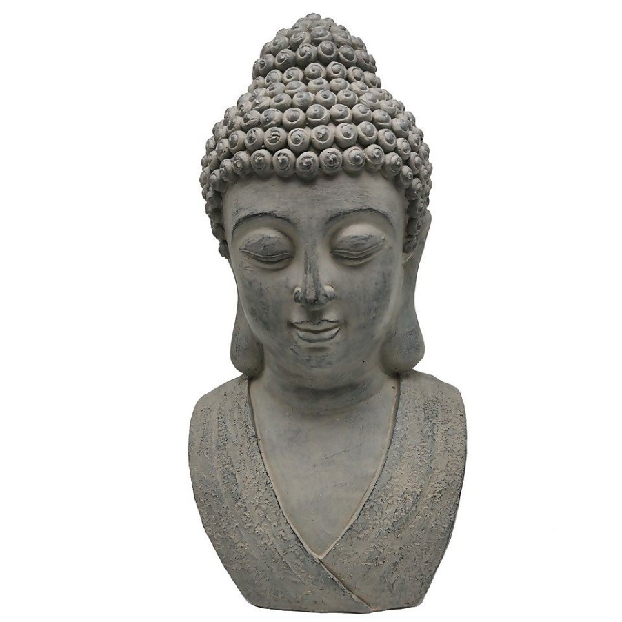 Homebase Garden Ornaments | Buddha Head Garden Ornament