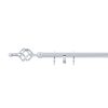 Homebase Curtain Poles & Tracks | Chrome Extendable Curtain Pole With Cage Finial- 170-300Cm (Dia 16/19Mm)