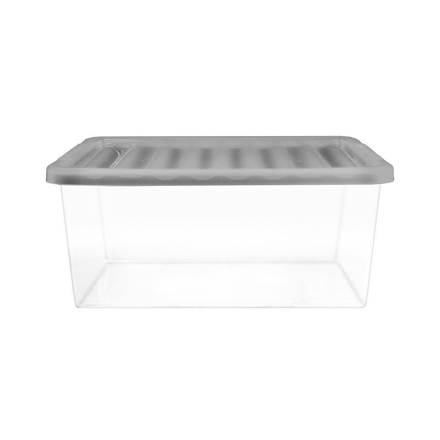 Homebase Storage Containers | 45L Storage Box With Clear Base And Lid