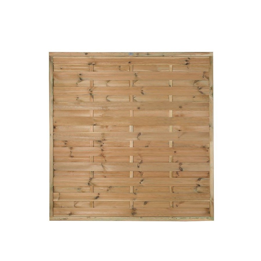 Homebase Garden Fencing | 1.8M X 1.8M Pressure Treated Decorative Europa Plain Fence Panel - Pack Of 5 (Home Delivery)