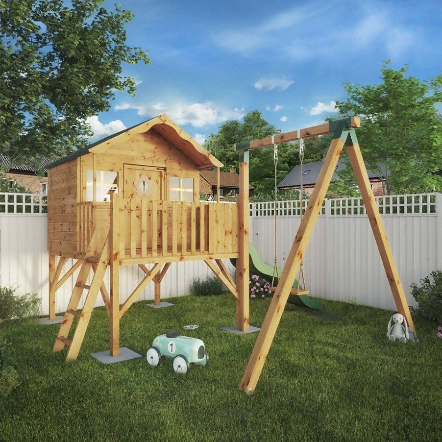 Homebase Garden Buildings | Mercia 5Ft X 6Ft Honeysuckle Wooden Playhouse - Installation Included