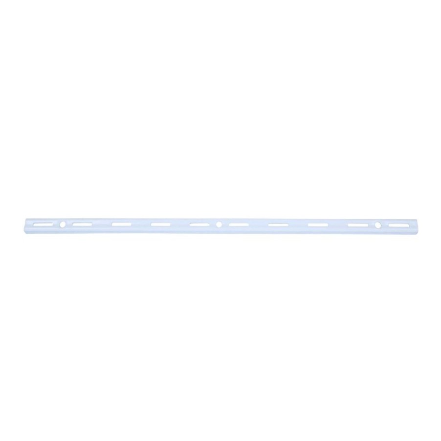 Homebase Shelving Brackets | Single Slot Upright Wall Strip - White - 100Cm