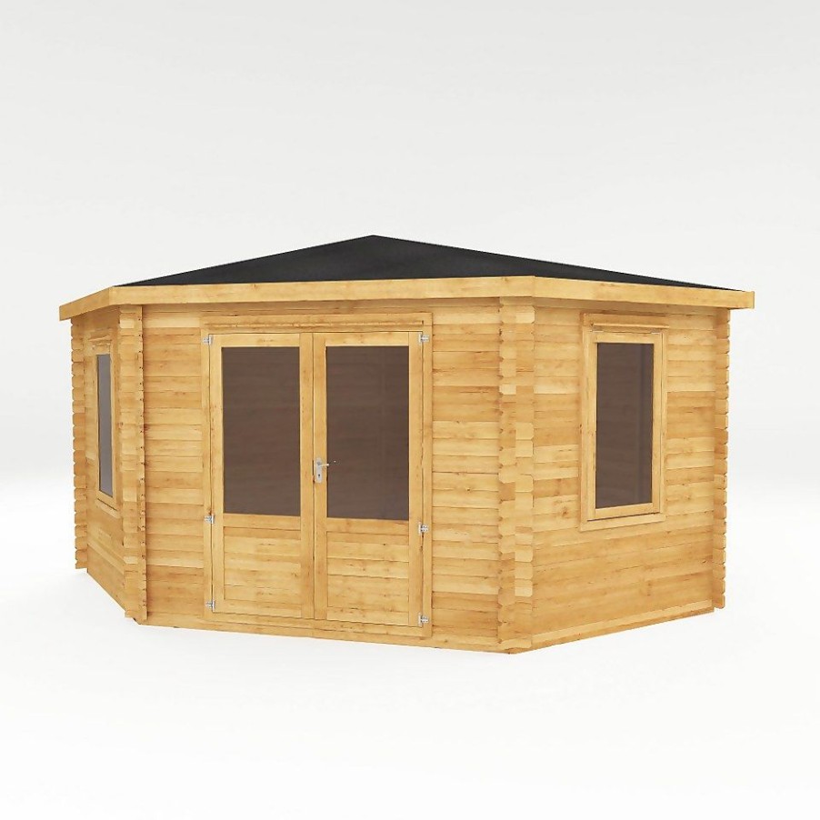 Homebase Garden Buildings | Mercia 4M X 4M Corner Log Cabin 44Mm