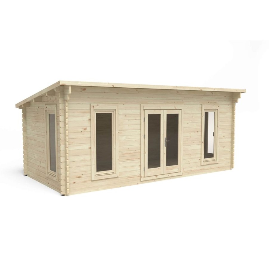 Homebase Garden Buildings | Forest Arley 6.0M X 3.0M Log Cabin Double Glazed 24Kg Polyester Felt, No Underlay - Installation Included