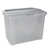 Homebase Storage Containers | 60L Flip Lid Storage Box - Light Grey